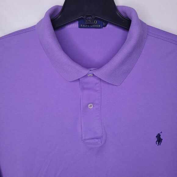 Ralph Lauren Polo Shirt Mens 2XB Purple Pony Cotton - Picture 1 of 12